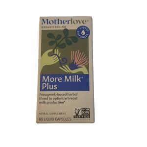 NEW Motherlove More Milk Plus Breast Lactation Herbal Supplement 60 Caps 7/2026